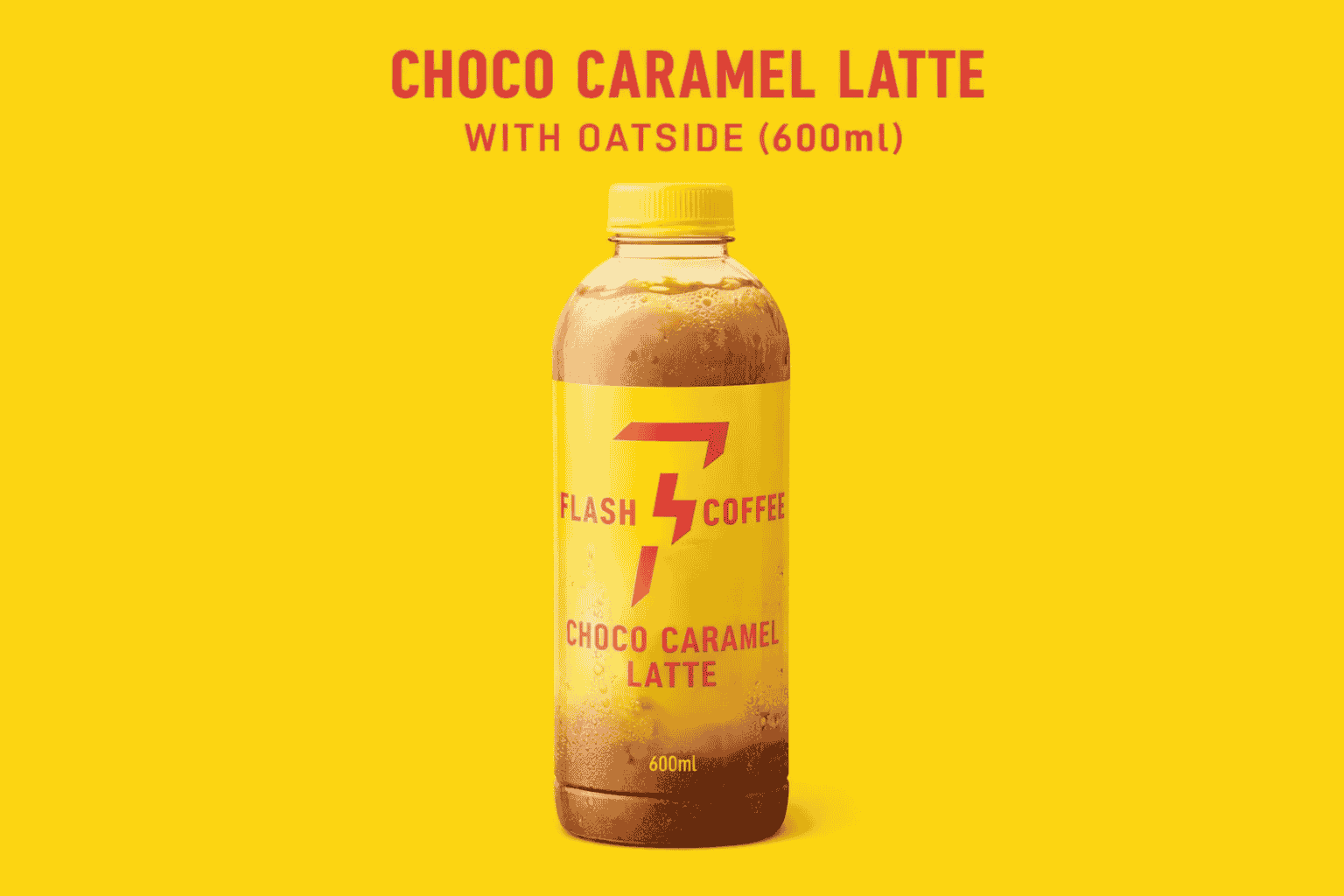 Choco Caramel Latte with Oatside 600ml Flash Coffee
